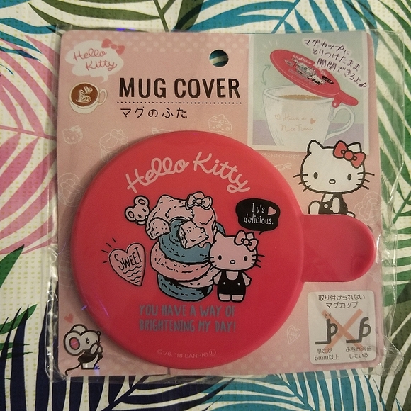 Set of 2: Hello Kitty Mug Cover Lid & Sanrio Friends Magnet Hook Pink NWT - Picture 2 of 5